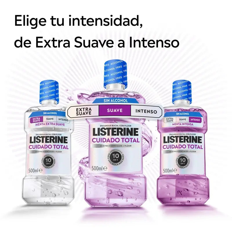 Rince-bouche sans alcool Listerine Total Care Mild Flavour, 500 ml