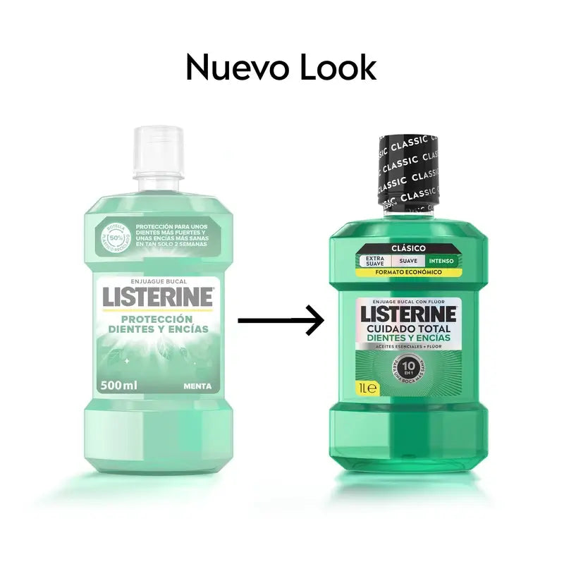 Rince-bouche Listerine pour la protection des dents et des gencives Menthe fraîche, 1L