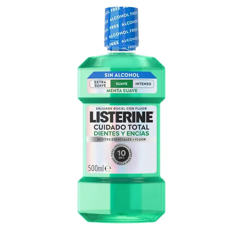 Listerine Bain de bouche sans alcool Protection des dents et des gencives, arôme doux, 500 ml
