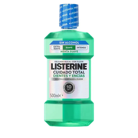 Listerine Bain de bouche sans alcool Protection des dents et des gencives, arôme doux, 500 ml
