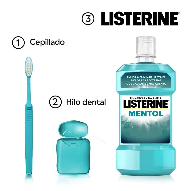 LISTERINE Bain de bouche au menthol, 500 ml