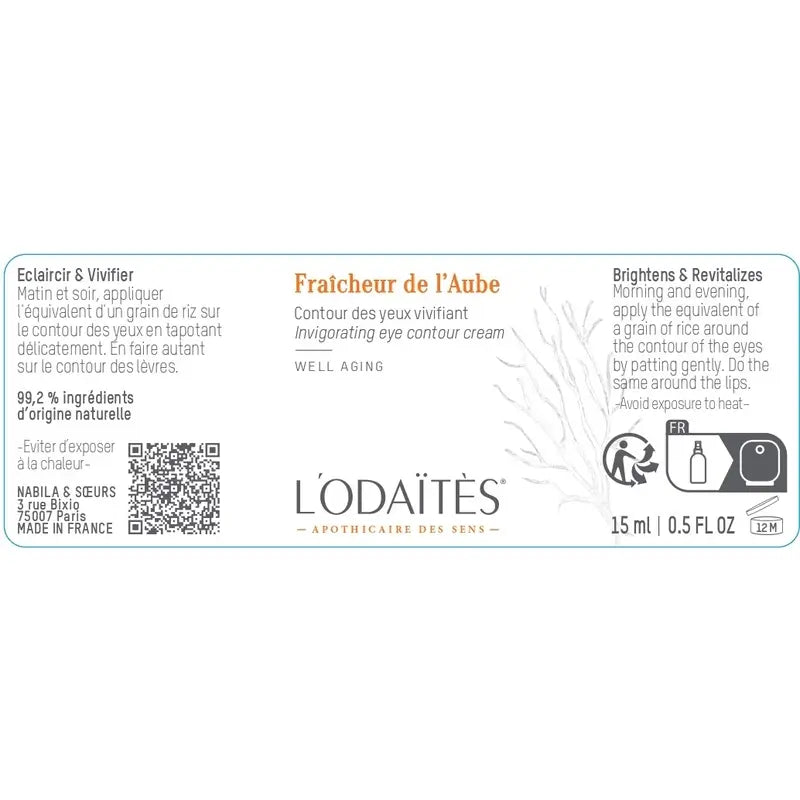 L'Odaïtès Facial Fraîcheur De L'Aube - Contour des yeux revitalisant , 15 ml