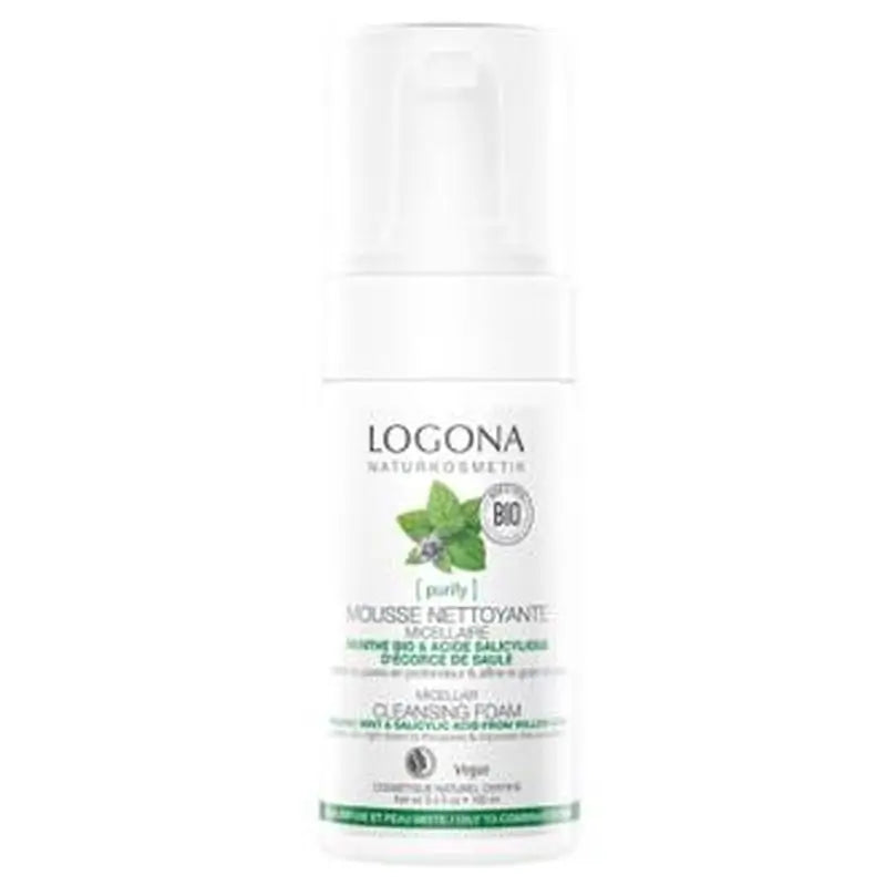 Logona Cleansing Foam Mint-Silicic Acid 100Ml. Micellar Mint-Silicic Acid 100Ml.