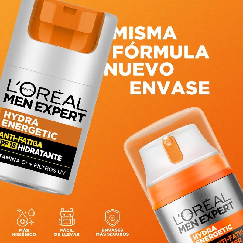 L'Oréal Paris Men Expert Hydra Enegertic 24H Anti-Fatigue Crème Hydratante avec Spf15