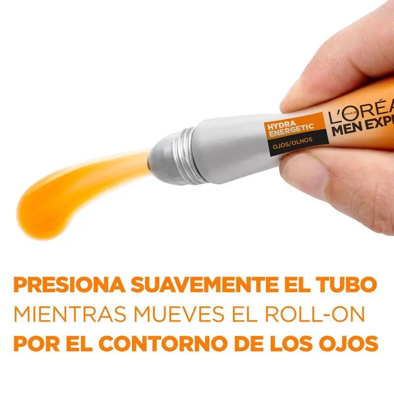 L'Oréal Paris Men Expert Hydra Energetic Roll-On Eyes Ice Effect Anti-Bags & Anti-Cernes Pour Homme - 10 Ml