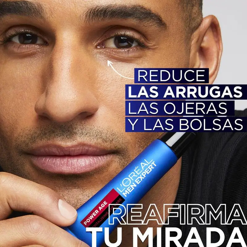 L'Oréal Paris Men Expert Power Age Contour des Yeux Anti-Age avec Acide Hyaluronique [Nouveau Pack Vitalift].