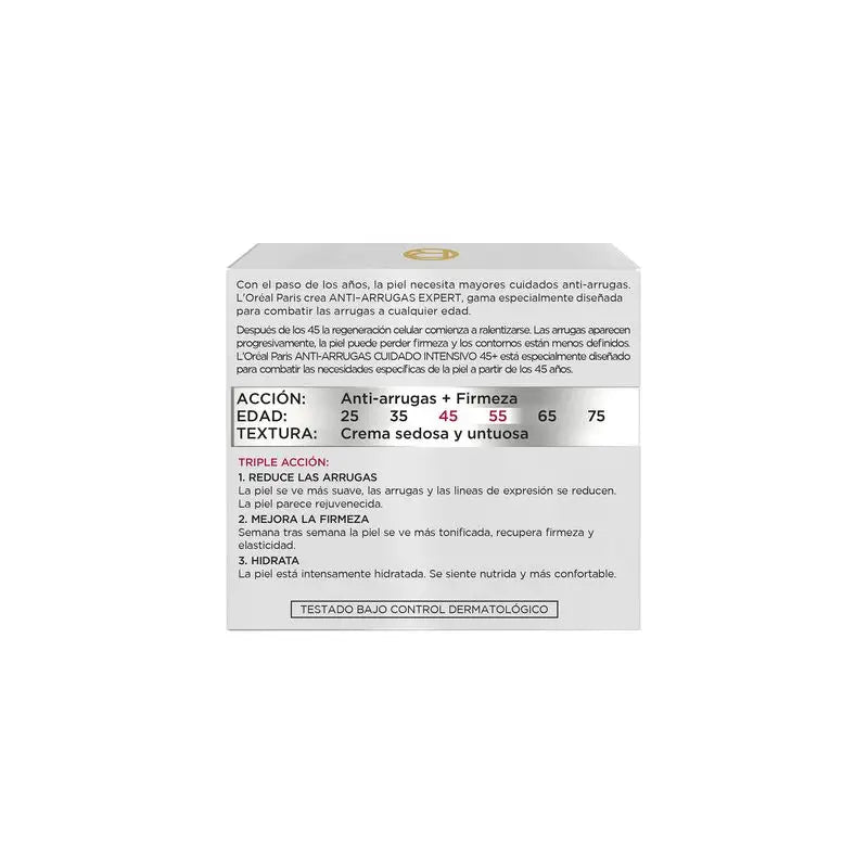 L'Oréal Paris Anti-Rides Expert Crème de Jour Hydratante +45 ans - 50Ml