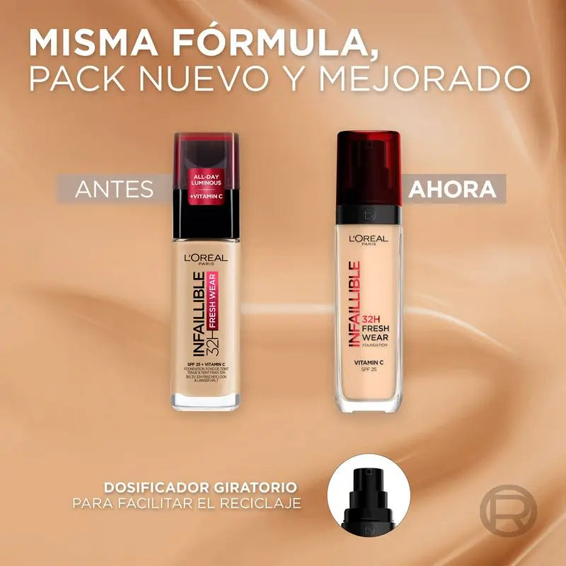 L'Oréal Paris Fond de teint Infaillible 32H Freshwear 30Ml Shade 100