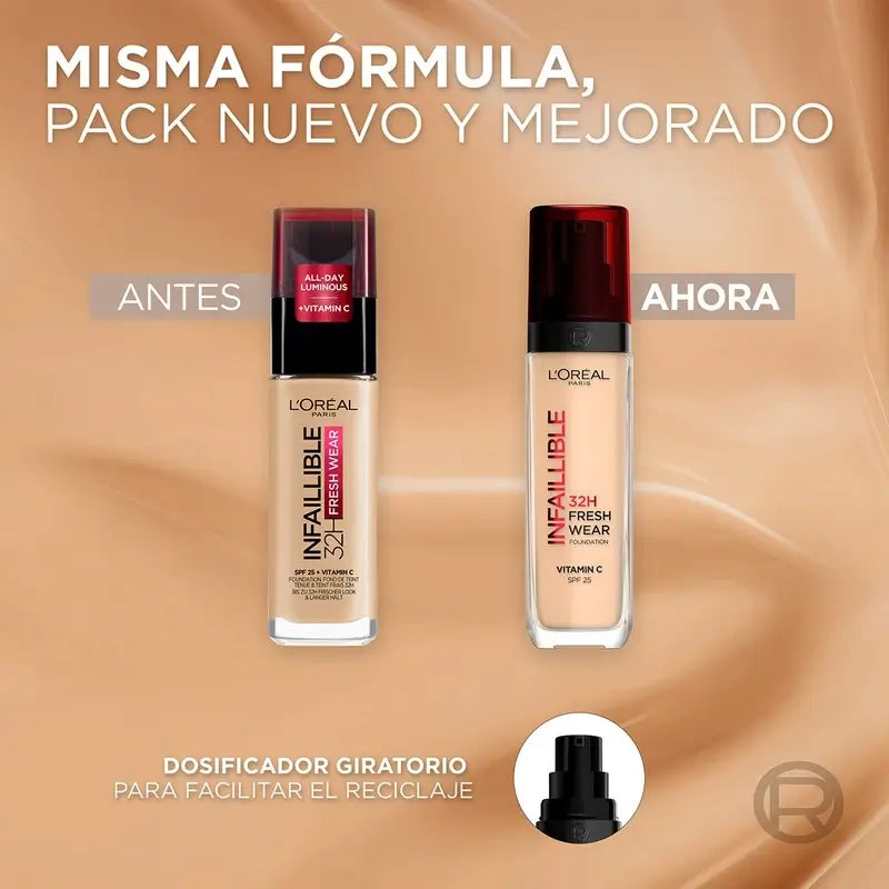 L'Oréal Paris Fond de teint Infaillible 32H Freshwear 30Ml Shade 135