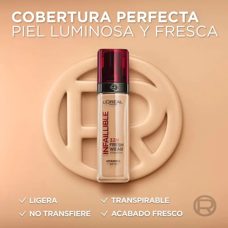 L'Oréal Paris Fond de teint Infaillible 32H Freshwear 30Ml Shade 140