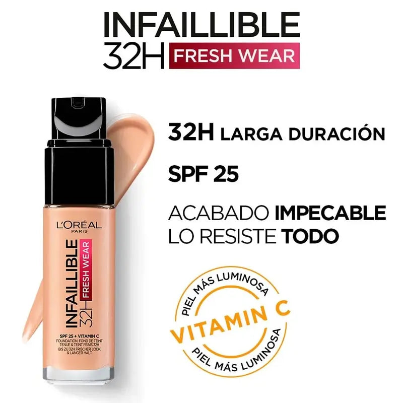 L'Oréal Paris Fond de teint Infaillible 32H Freshwear 30Ml Teinte 220