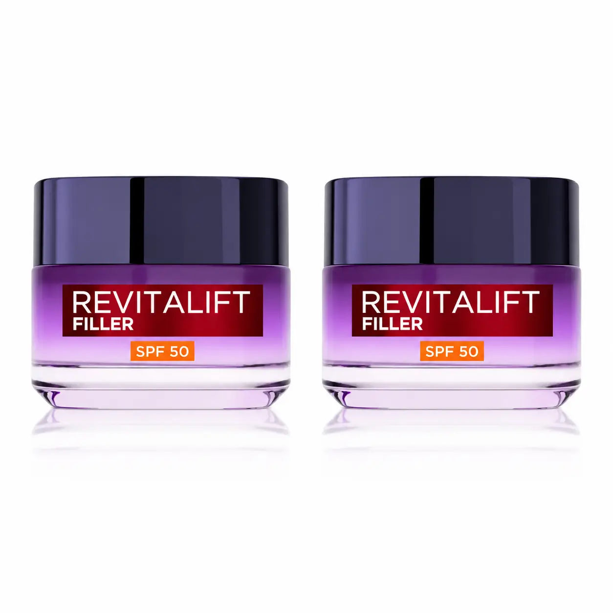 L'Oréal Paris Intensive Replenishing Cream With Hyaluronic Acid And Spf 50 : Volume and Uvb/Uva Protection , pack 2