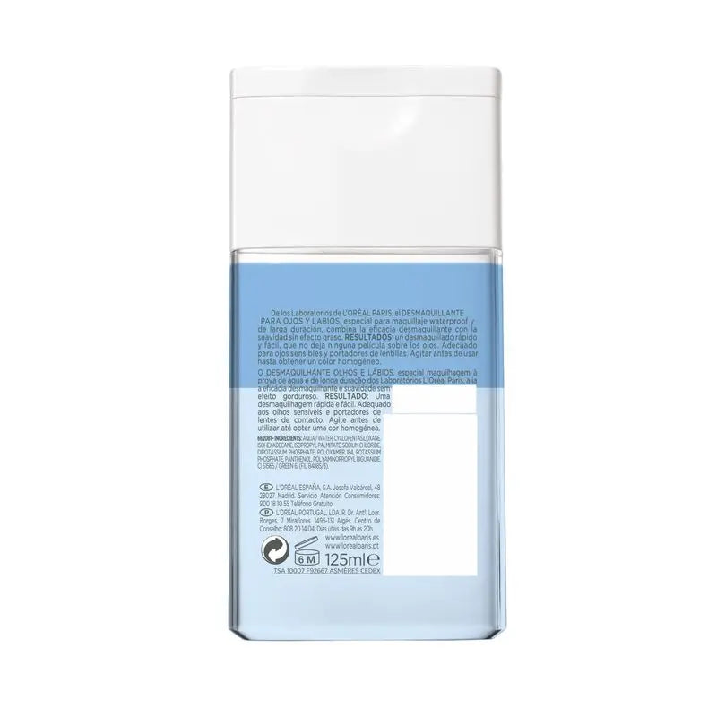 L'Oréal Paris Démaquillant pour les yeux et les lèvres - Waterproof & Long Lasting 125Ml