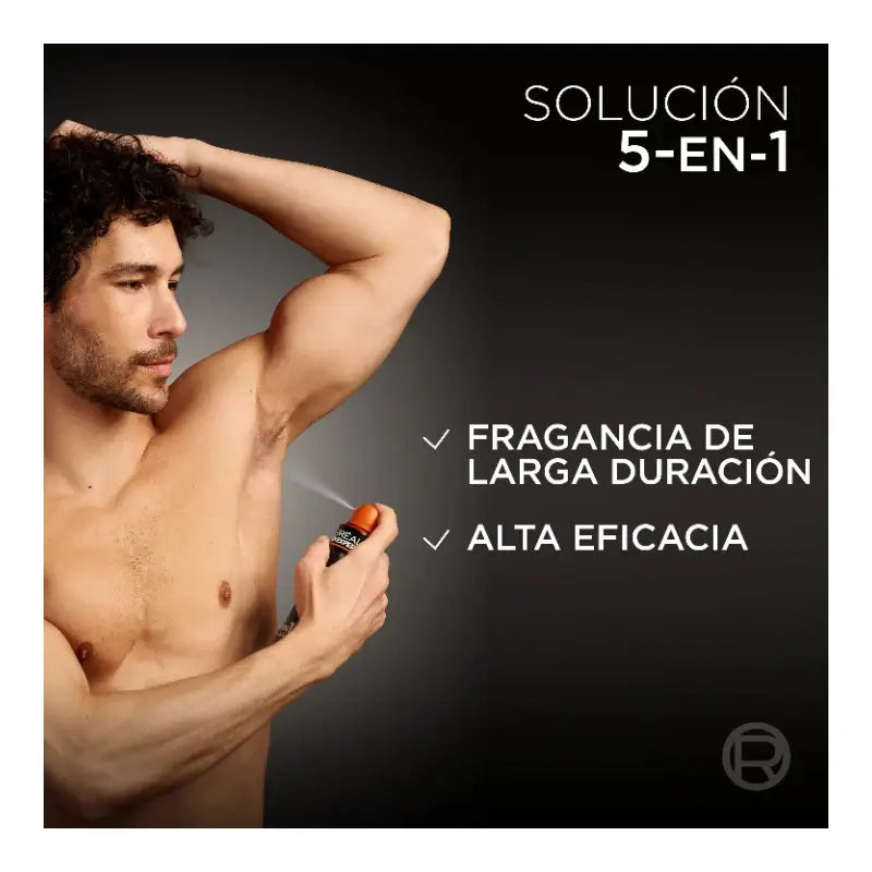 L'Oréal Paris Déodorant Spray, Protection Totale 48H, Pour Homme, 150 ml