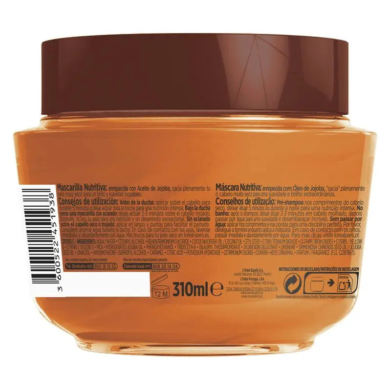 L'Oréal Paris Elvive Extraordinaire Nourrissant Huile de Jojoba Macarilla Huile Nourrissante Pour Cheveux Secs 310 Ml