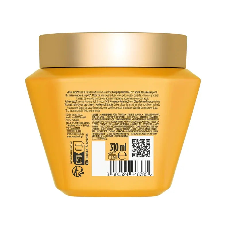 L'Oréal Paris Elvive Masque Nourrissant à l'Huile Extraordinaire, 310 ml