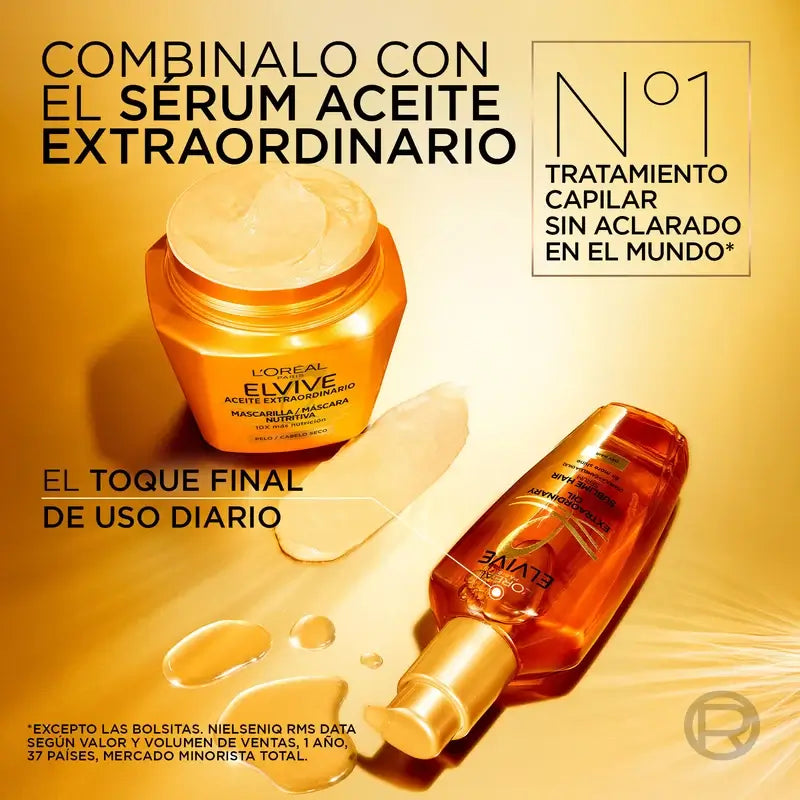 L'Oréal Paris Elvive Masque Nourrissant à l'Huile Extraordinaire, 310 ml