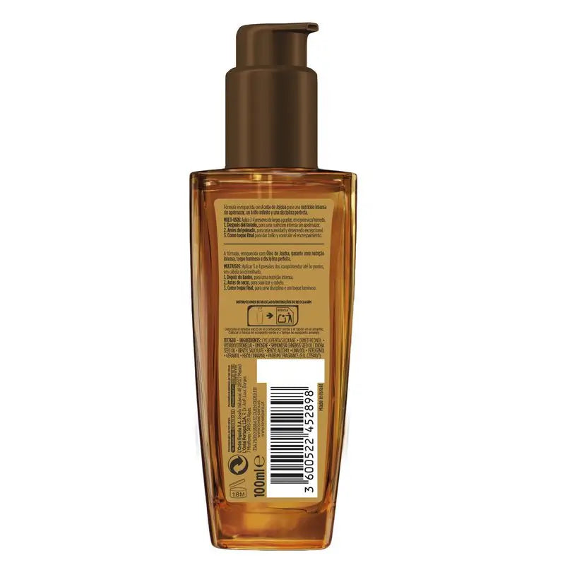 L'Oréal Paris Elvive Extraordinaire Huile Nourrissante Intense, Traitement à usage universel pour cheveux secs 100Ml