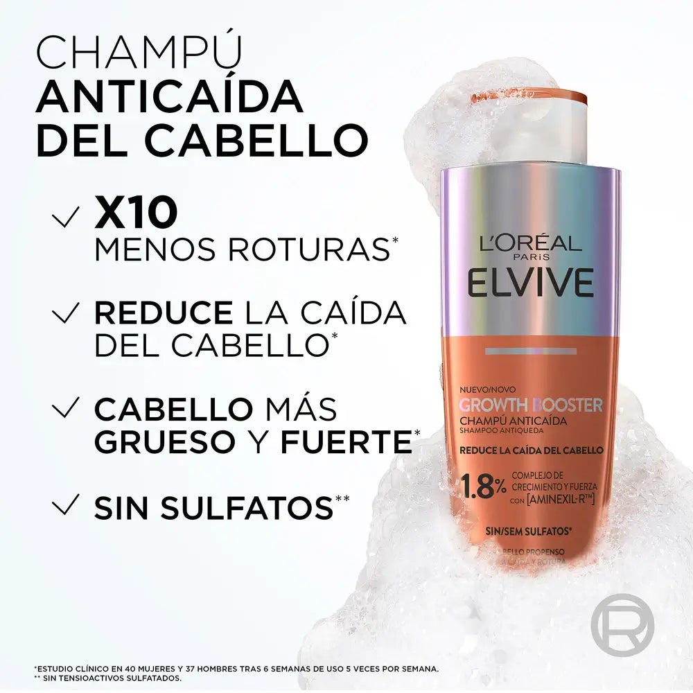 L'Oréal Paris Elvive Growth Booster Shampooing anti-chute, 200 ml