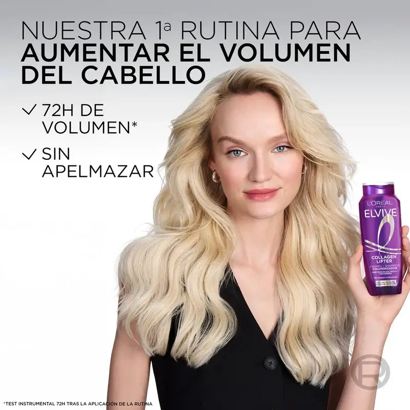 L'Oréal Paris Elvive Shampooing Volumisant Avec Peptides de Collagène, 400 ml