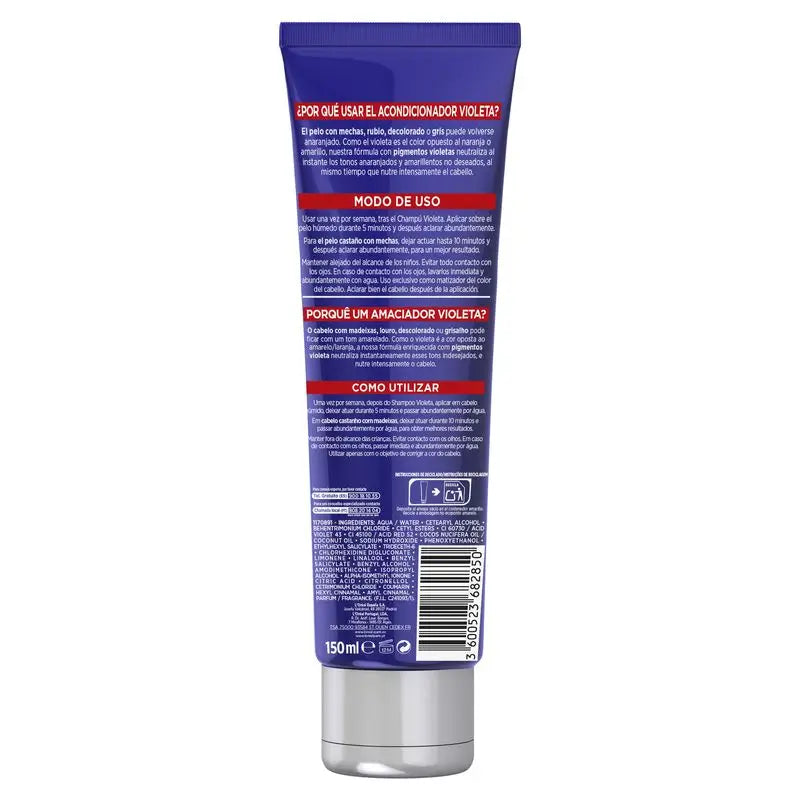 L'Oréal Paris Elvive Color Vive Violet Mattifying Conditioner for highlighted, blonde or grey hair 150Ml