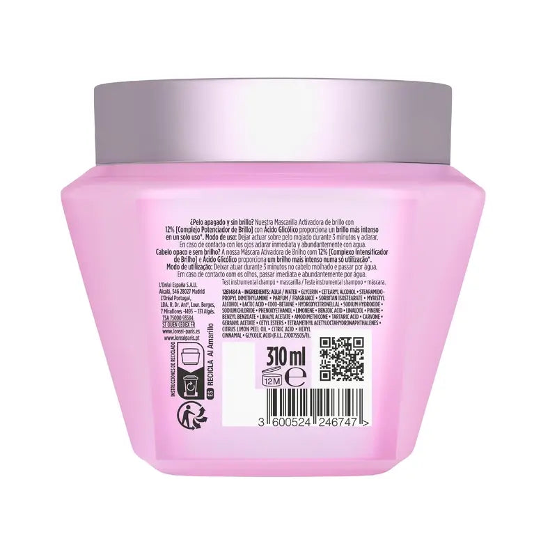 L'Oréal Paris Elvive Glycolic Gloss Shine Activating Mask, 310 ml