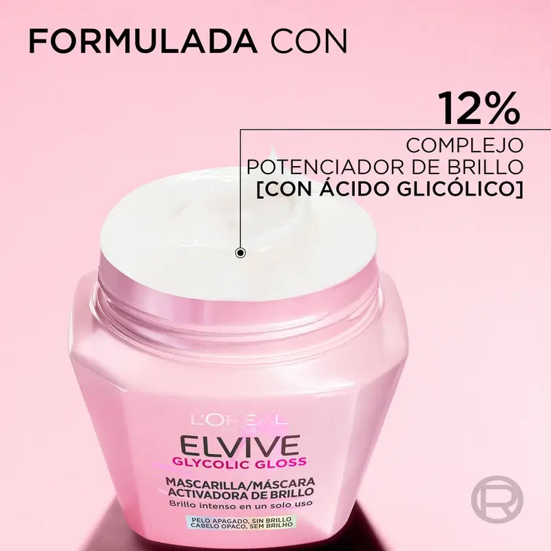 L'Oréal Paris Elvive Glycolic Gloss Shine Activating Mask, 310 ml
