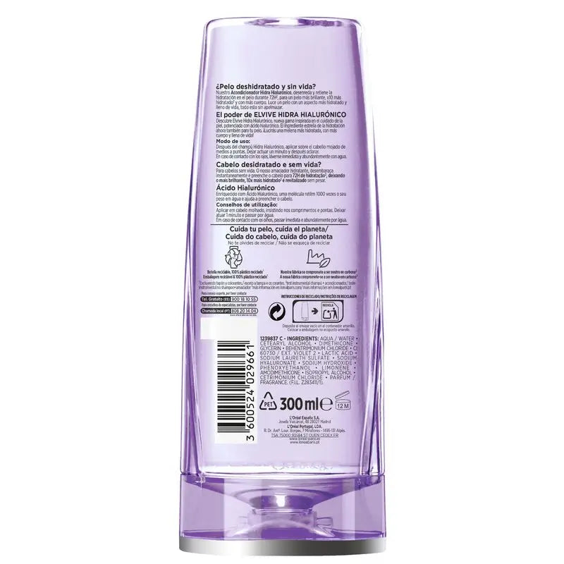 L'Oréal Paris Elvive Hydra Hyaluronic 72H Shampooing Hydratant 380 Ml