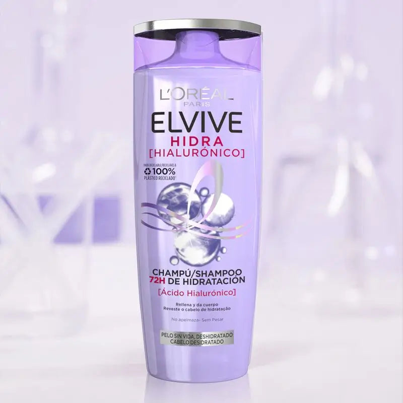 L'Oréal Paris Elvive Hydra Hyaluronic 72H Shampooing Hydratant 380 Ml