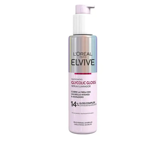 L'Oréal Paris Elvive Glycolic Gloss Serum avec acide glycolique Cheveux doux et brillants