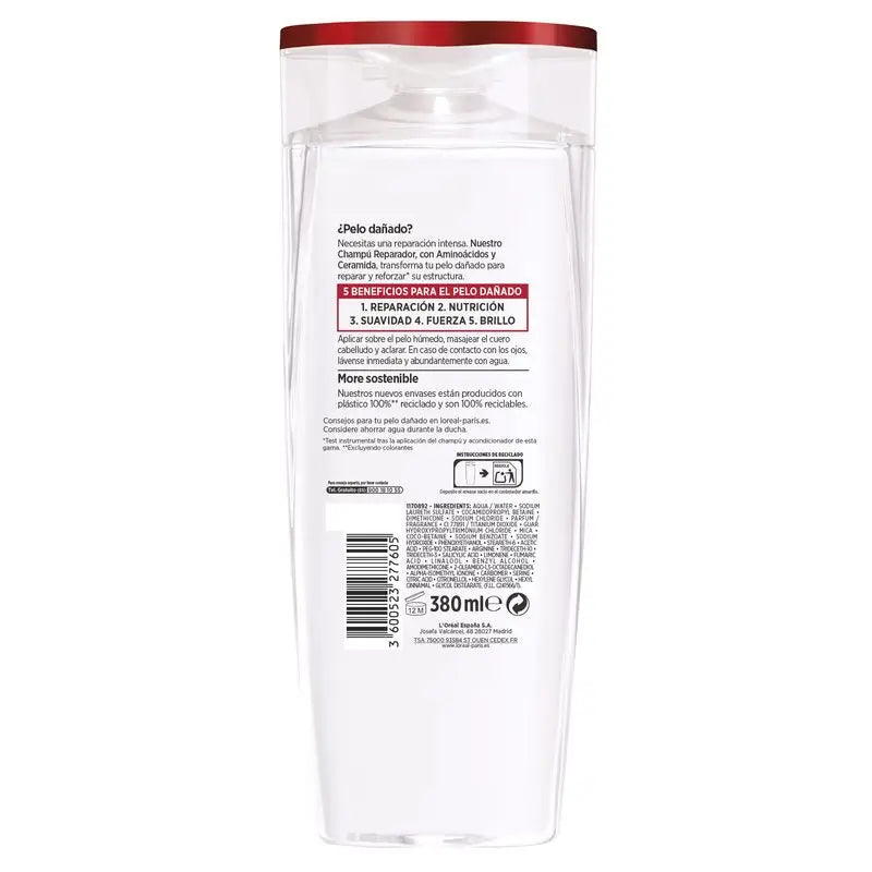 L'Oréal Paris Elvive Total Repair 5 Repair Shampooing pour cheveux abîmés 380 Ml