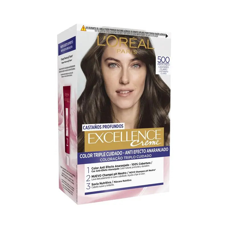 L'Oréal Paris Excellence Deep Auburn - Coloration permanente - Teinte 500 Light Deep Auburn