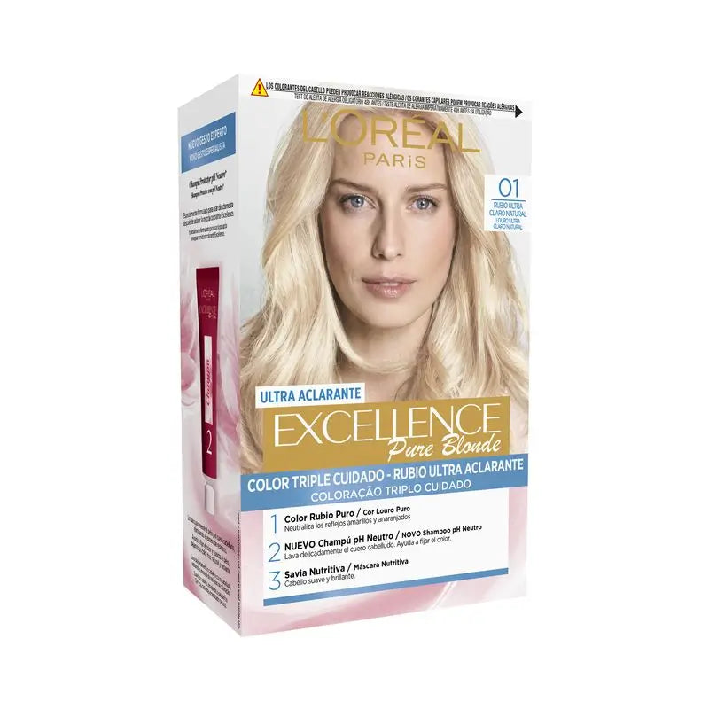 L'Oréal Paris Excellence Pure Blonde Ultra-Lightening - Teinte 01 Blond Naturel Ultra Clair