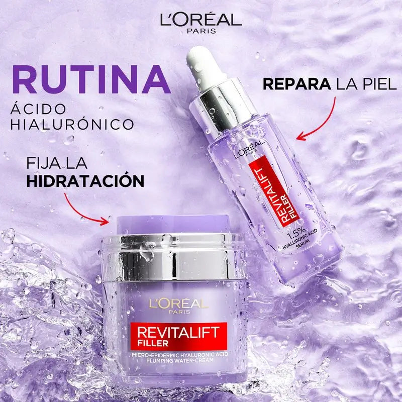 L'Oréal Paris Revitalift Filler Cream Gel : Acide Hyaluronique & 3 Céramides, Hydratation Intense
