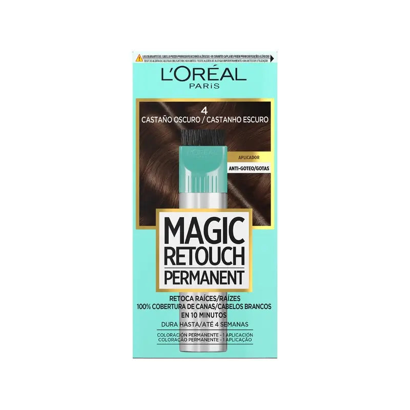L'Oréal Paris Magic Retouch Permanent Retouche racines 4 Châtain foncé 18 ml