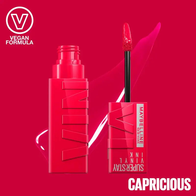 Maybelline New York Vinyl Effect Lipstick Superstay Vinyl Ink, Vinyl Fixed, 45 Capricious