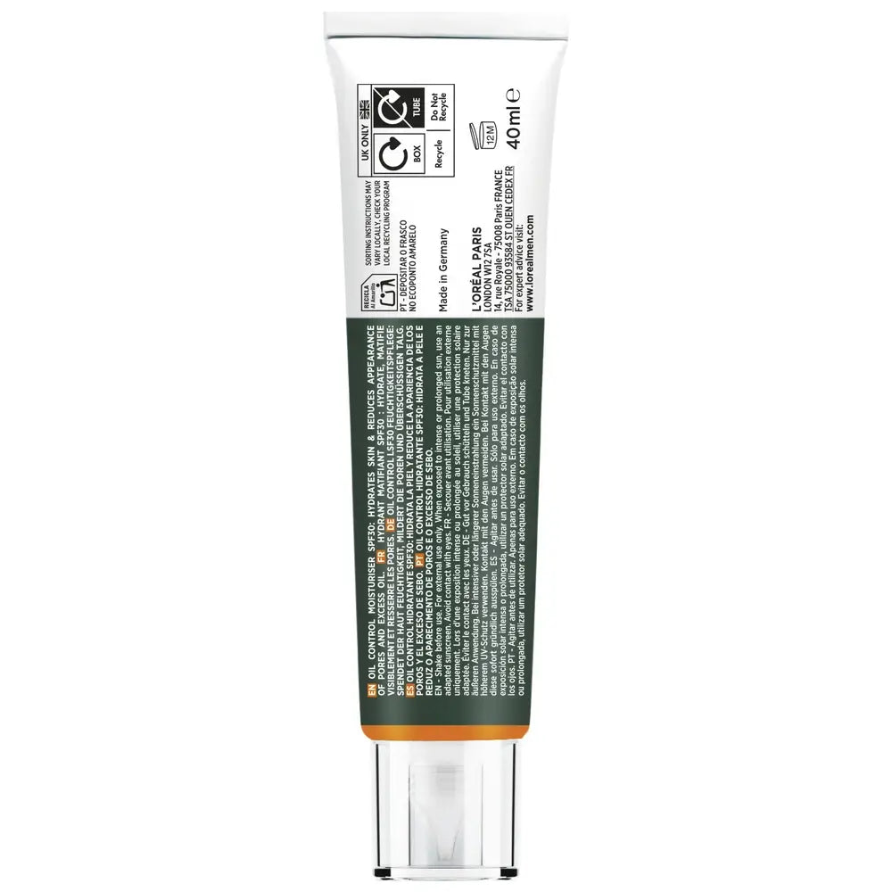 L'Oréal Paris Men Expert Derma Moisturiser Spf30, 40 ml