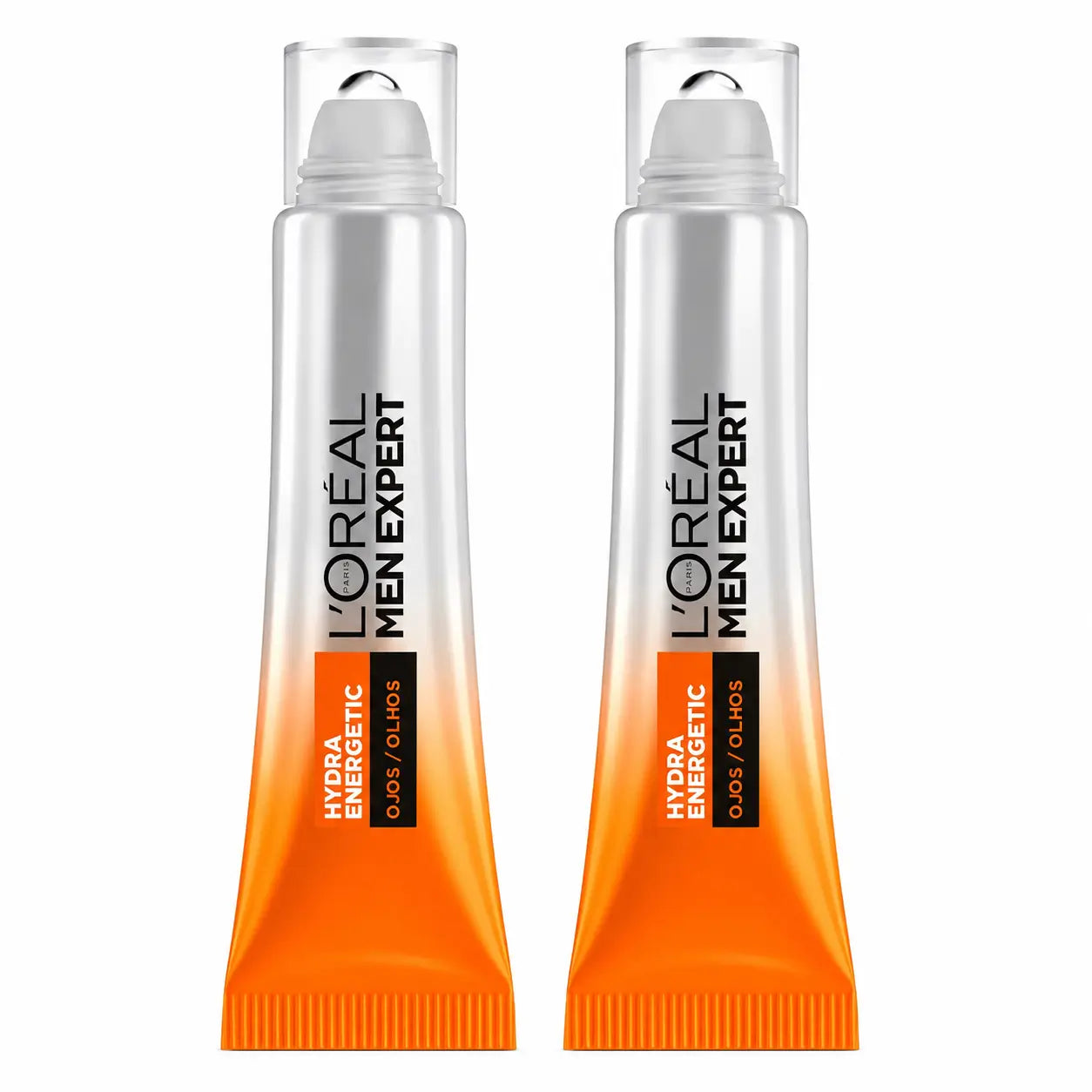 L'Oréal Paris Men Expert Hydra Energetic Roll-On Eyes Ice Effect Anti-Bags & Anti-Cernes Pour Homme - 10 Ml , pack 2