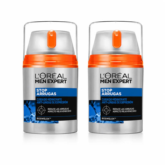 L'Oréal Paris Men Expert Soin Anti-Rides Hydratant Anti-Expression pour Homme 50 Ml , pack 2