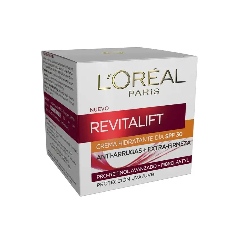L'Oréal Paris Revitalift Crème de Jour Anti-Rides Avec Protection Solaire - Avec Pro-Rétinol - 50 Ml