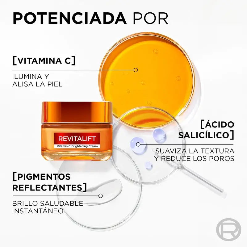 L'Oréal Paris Revitalift Vitamine C Gel Crème Eclaircissant et Réducteur de Pores