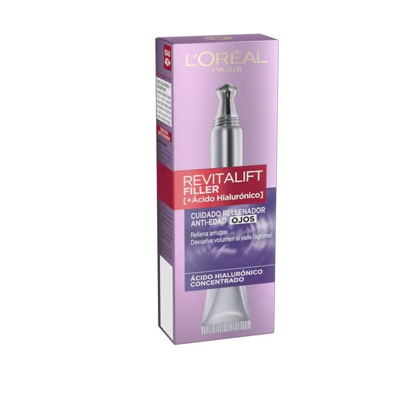 L'Oréal Paris Revitalift Filler Anti-Age Repulpant Contour des Yeux [+Acide Hyaluronique]-15Ml