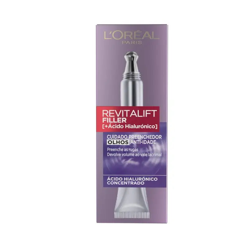 L'Oréal Paris Revitalift Filler Anti-Age Repulpant Contour des Yeux [+Acide Hyaluronique]-15Ml