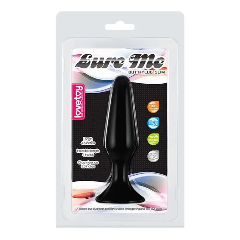 Lovetoy Anal Plug Lure Me Taille S Noir