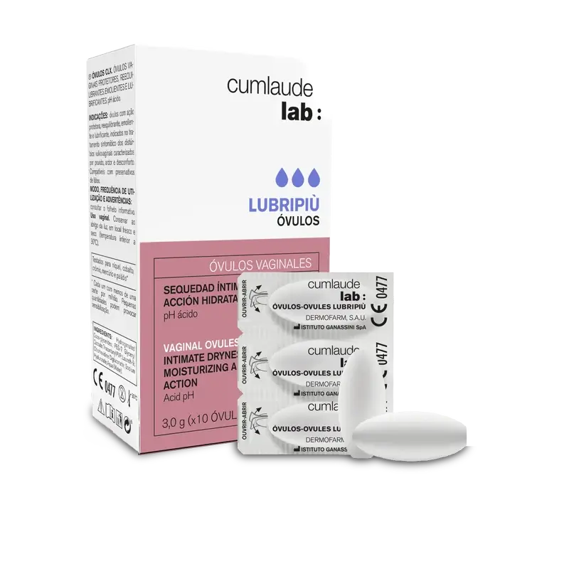 Cumlaude Lubripiu Lab Moisturising and Soothing Vaginal Ovuli, 10 Units