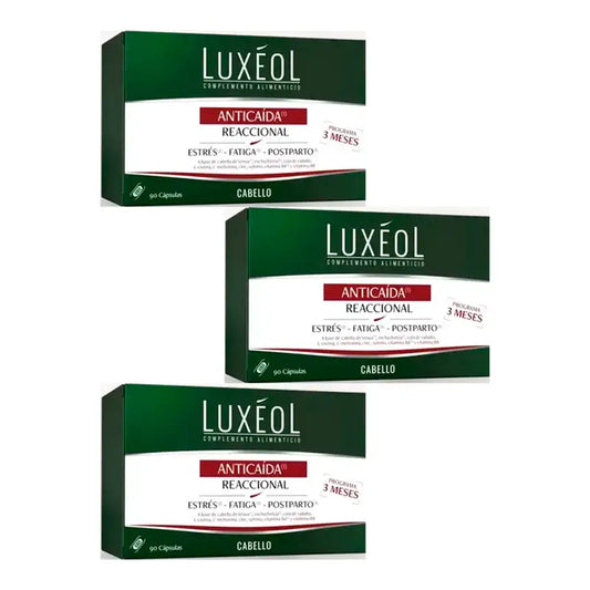 Luxeol Anticaida Reaccional, Pack 3 x 90 comprimés