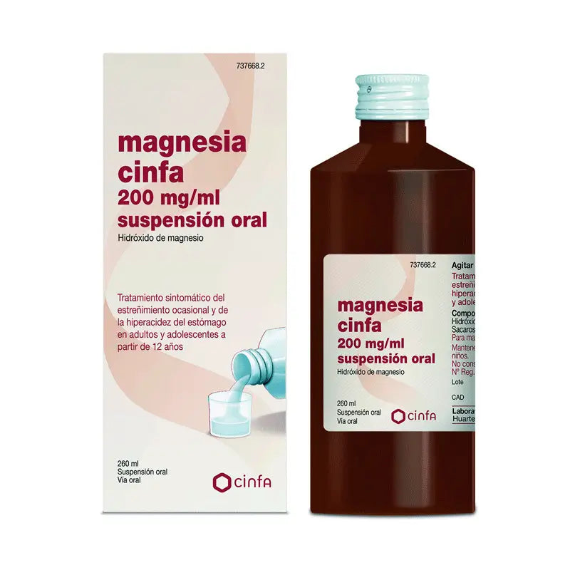 Magnesia Cinfa 200 mg/ml Oral Suspension 260 ml