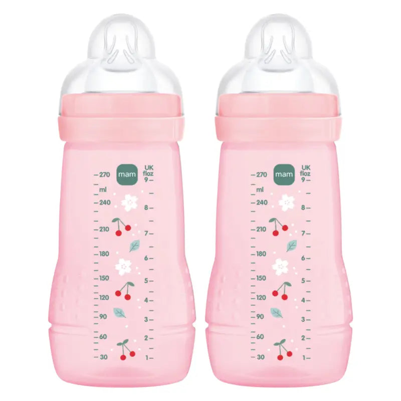 Mam Baby Easy Active Biberon rose vif, 2X270Ml