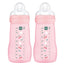 Mam Baby Easy Active Biberon rose vif, 2X270Ml