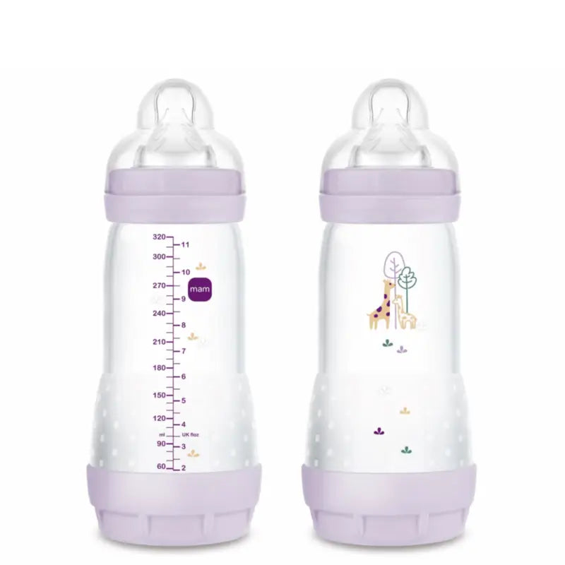 Mam Baby Easy Start Biberon Anti-Colique Rose Mat, 2X320Ml
